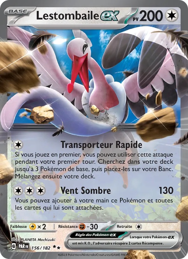 Lestombaile-ex 156/182 - Faille Paradoxe - Holo - Pokémon JCC