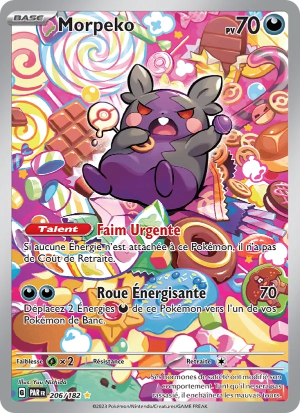 Morpeko 206/182 - Faille Paradoxe - Holo - Pokémon JCC