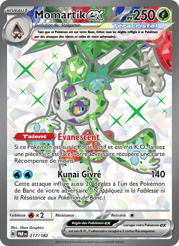 Momartik-ex 217/182 - Faille Paradoxe - Holo - Pokémon JCC