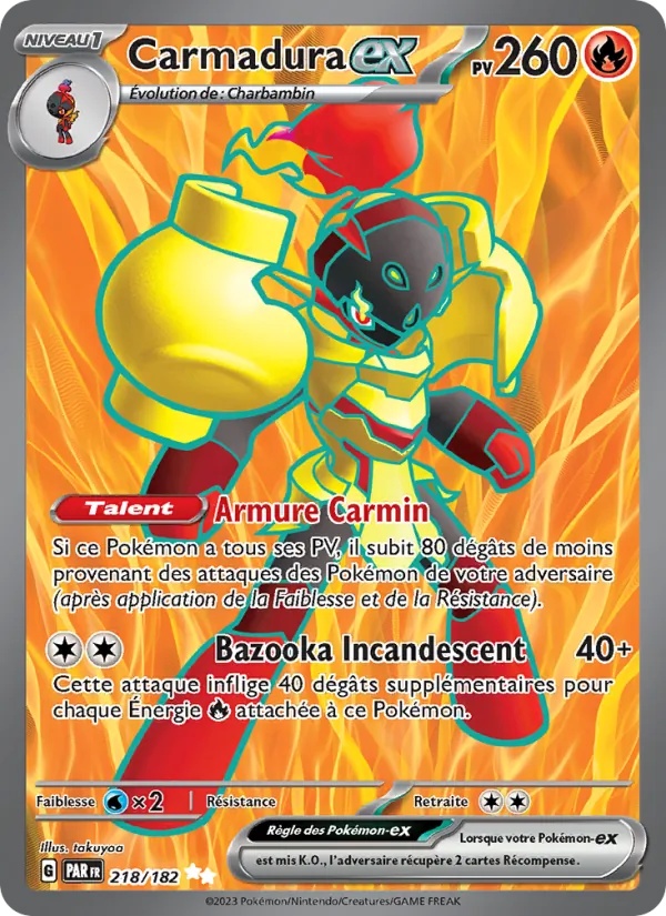 Carmadura-ex 218/182 - Faille Paradoxe - Holo - Pokémon JCC