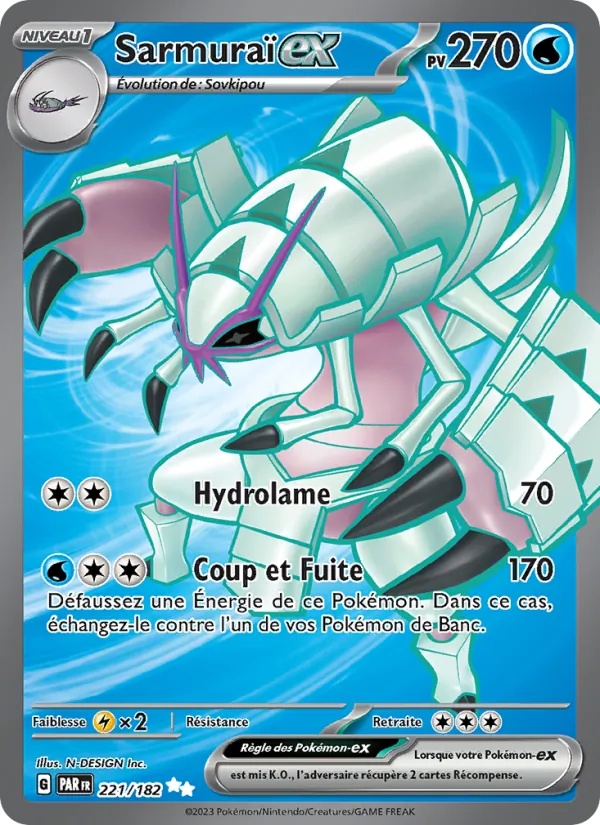 Sarmuraï-ex 221/182 - Faille Paradoxe - Holo - Pokémon JCC