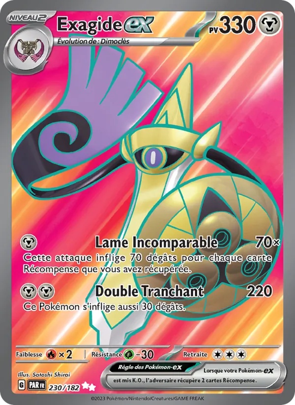 Exagide-ex 230/182 - Faille Paradoxe - Holo - Pokémon JCC
