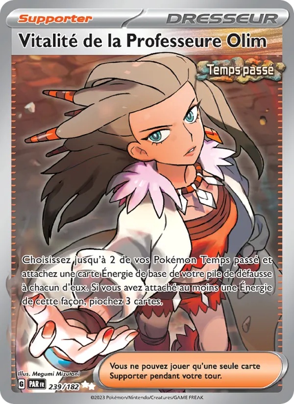Vitalité de la Professeure Olim 239/182 - Faille Paradoxe - Holo - Pokémon JCC
