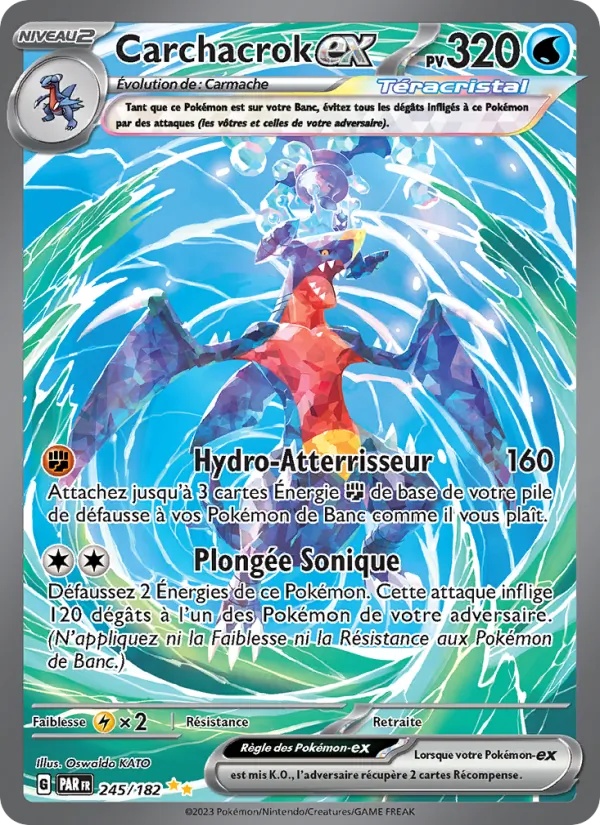 Carchacrok-ex 245/182 - Faille Paradoxe - Holo - Pokémon JCC