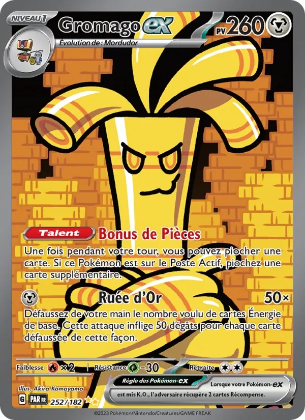 Gromago-ex 252/182 - Faille Paradoxe - Holo - Pokémon JCC
