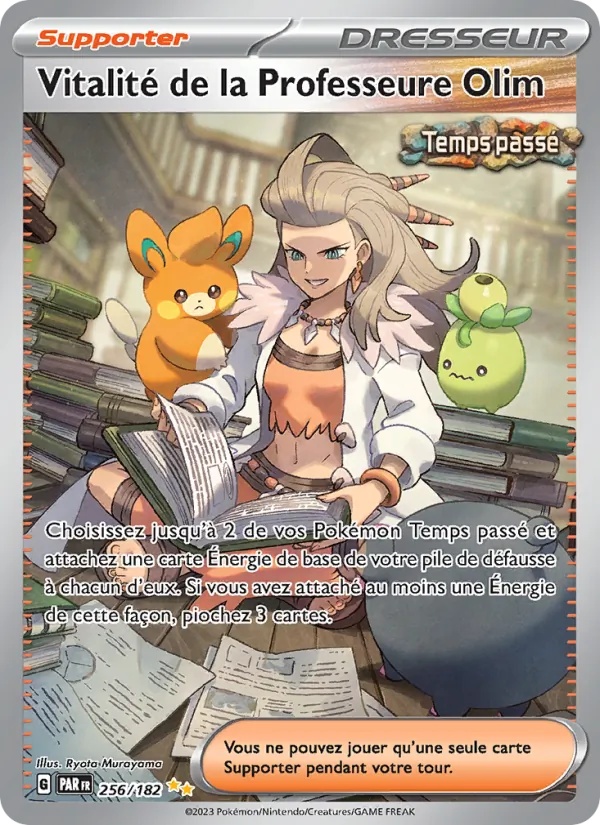 Vitalité de la Professeure Olim 256/182 - Faille Paradoxe - Holo - Pokémon JCC