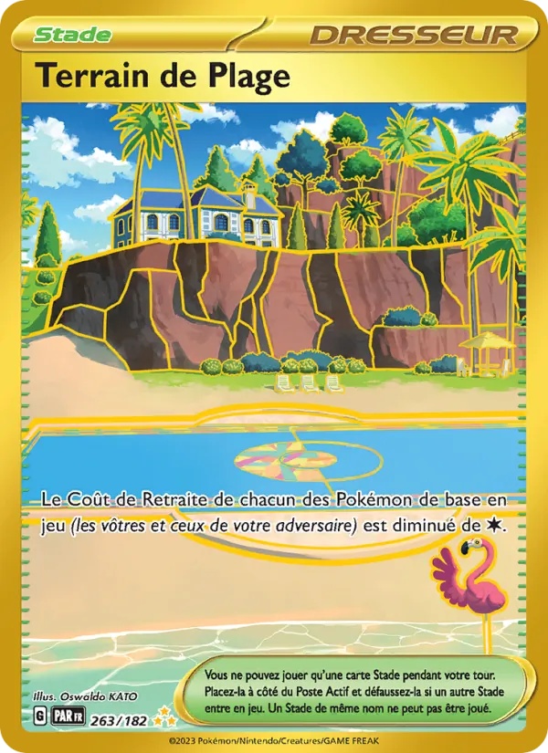 Terrain de Plage 263/182 - Faille Paradoxe - Holo - Pokémon JCC