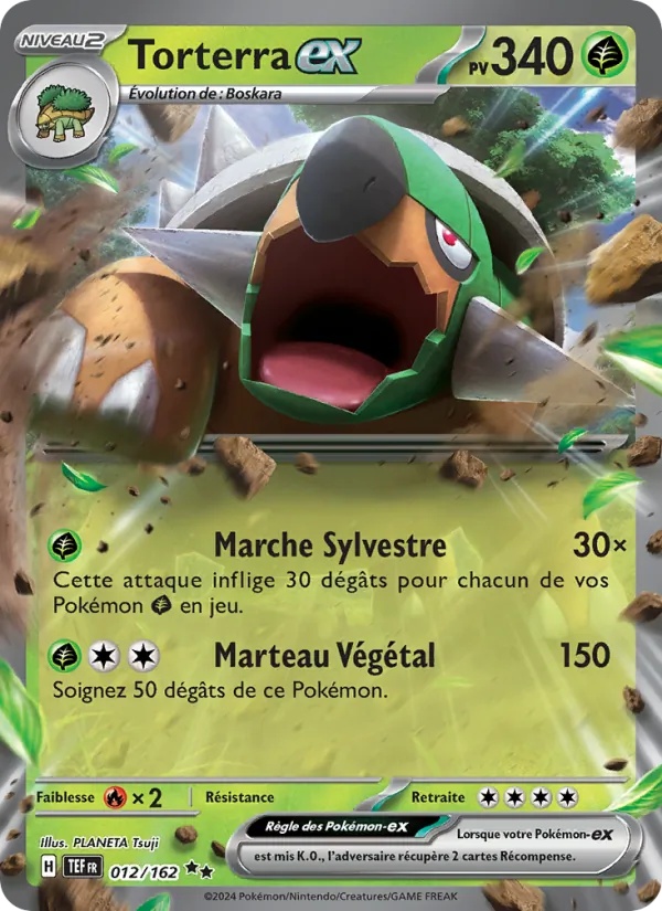 Torterra-ex 012/162 - Forces Temporelles - Holo - Pokémon JCC