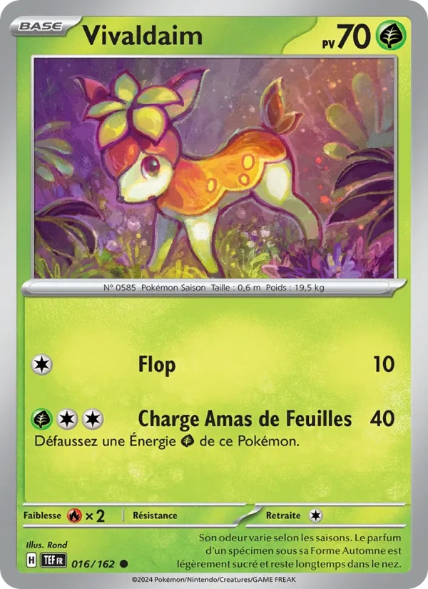Vivaldaim 016/162 - Forces Temporelles - Reverse - Pokémon JCC