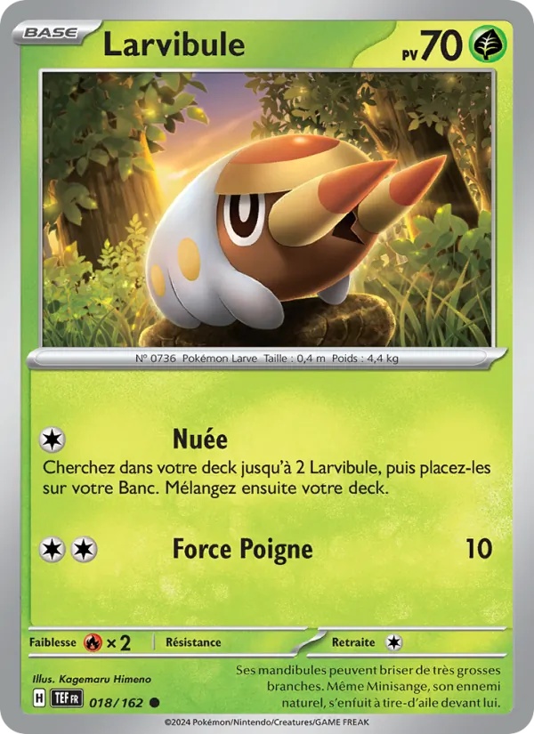 Larvibule 018/162 - Forces Temporelles - Reverse - Pokémon JCC