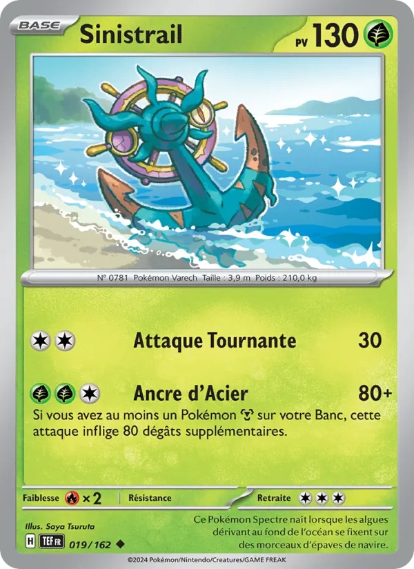 Sinistrail 019/162 - Forces Temporelles - Reverse - Pokémon JCC