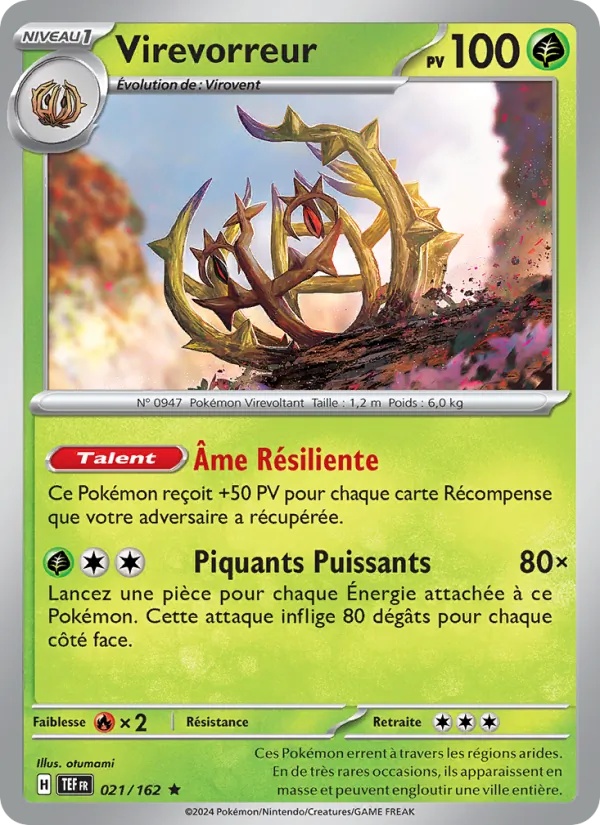 Virevorreur 021/162 - Forces Temporelles - player-rewards-program - Pokémon JCC