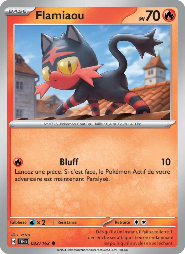 Flamiaou 032/162 - Forces Temporelles - Reverse - Pokémon JCC