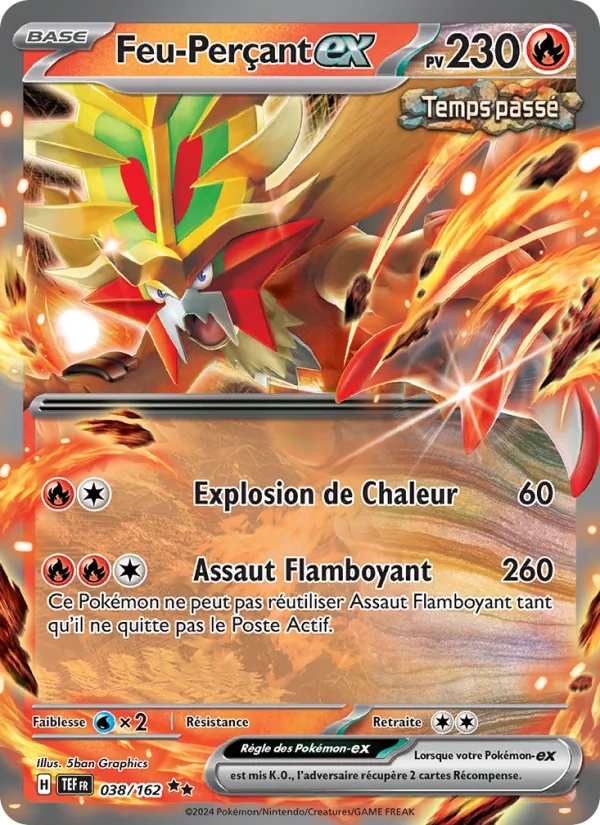 Feu-Perçant-ex 038/162 - Forces Temporelles - Holo - Pokémon JCC