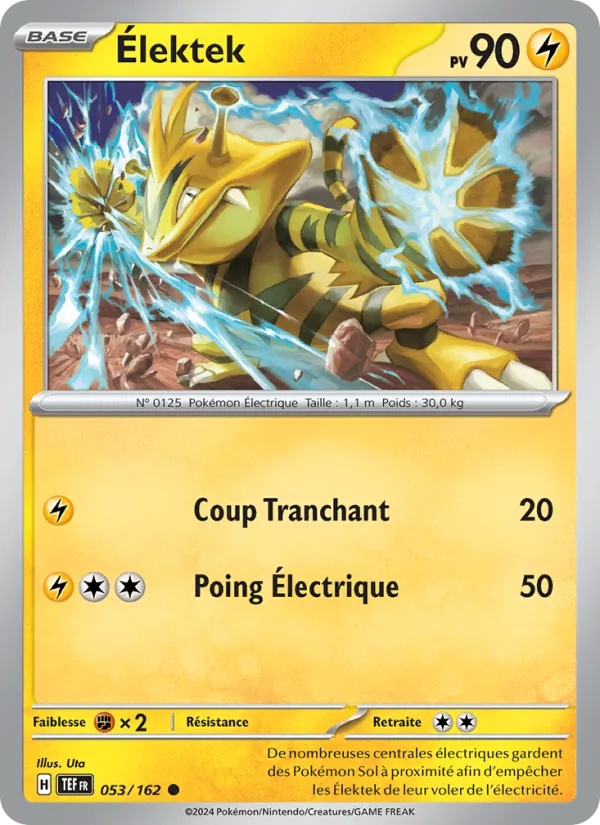 Élektek 053/162 - Forces Temporelles - Reverse - Pokémon JCC