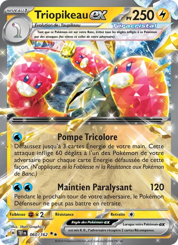 Triopikeau-ex 060/162 - Forces Temporelles - Holo - Pokémon JCC