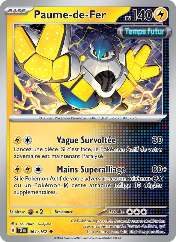 Paume-de-Fer 061/162 - Forces Temporelles - Reverse - Pokémon JCC