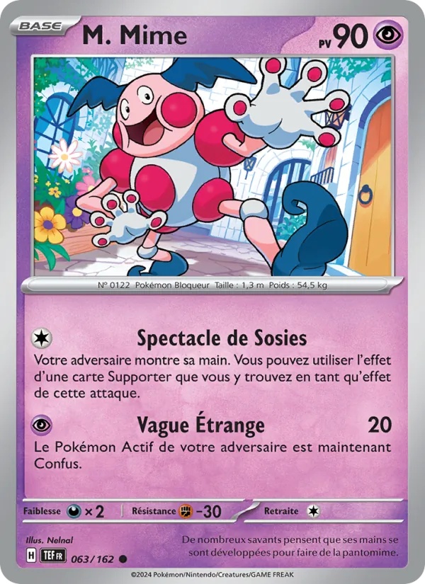 M. Mime 063/162 - Forces Temporelles - Reverse - Pokémon JCC