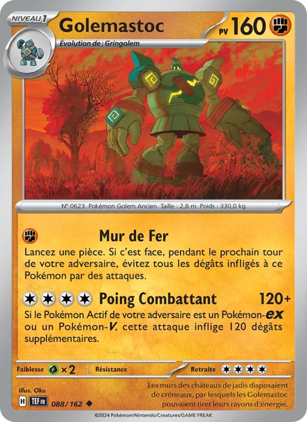 Golemastoc 088/162 - Forces Temporelles - Reverse - Pokémon JCC
