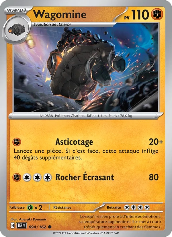 Wagomine 094/162 - Forces Temporelles - Reverse - Pokémon JCC