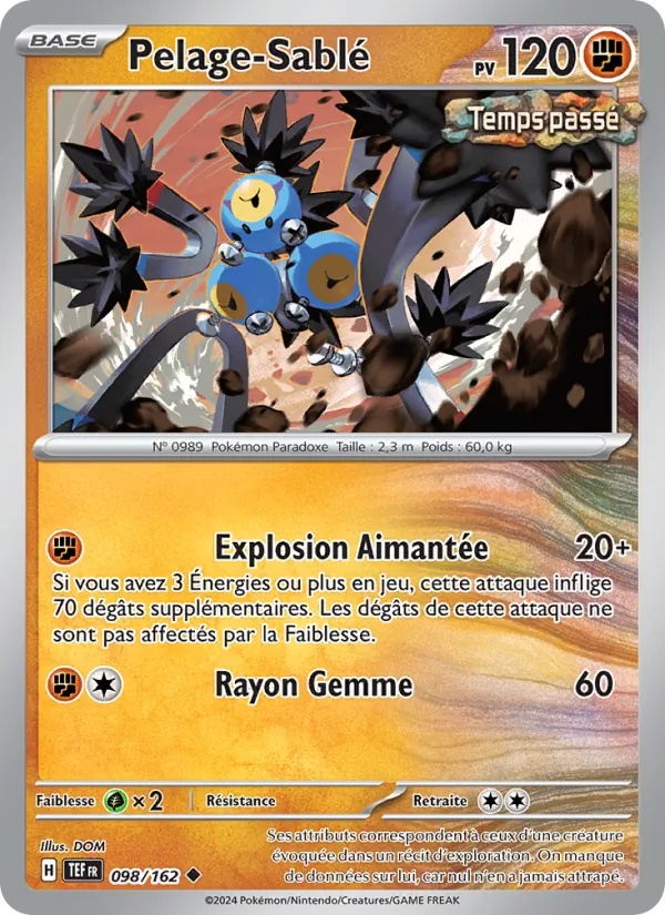 Pelage-Sablé 098/162 - Forces Temporelles - Reverse - Pokémon JCC