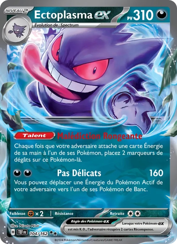 Ectoplasma-ex 104/162 - Forces Temporelles - Holo - Pokémon JCC