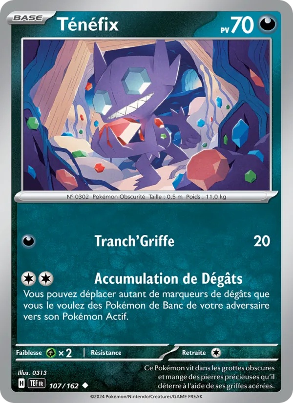 Ténéfix 107/162 - Forces Temporelles - Reverse - Pokémon JCC