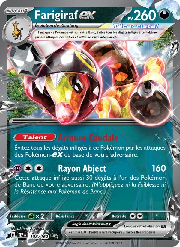 Farigiraf-ex 108/162 - Forces Temporelles - Holo - Pokémon JCC