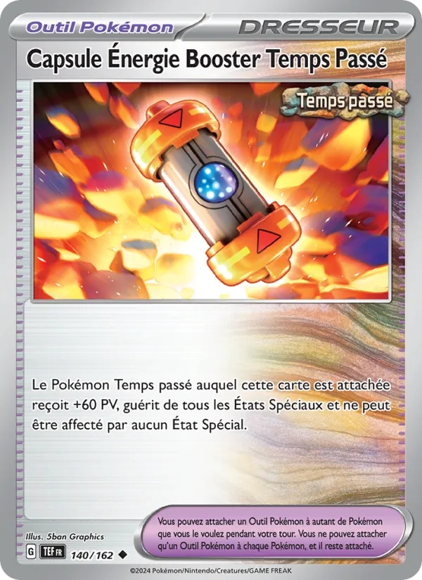 Capsule Énergie Booster Temps Passé 140/162 - Forces Temporelles - Reverse - Pokémon JCC