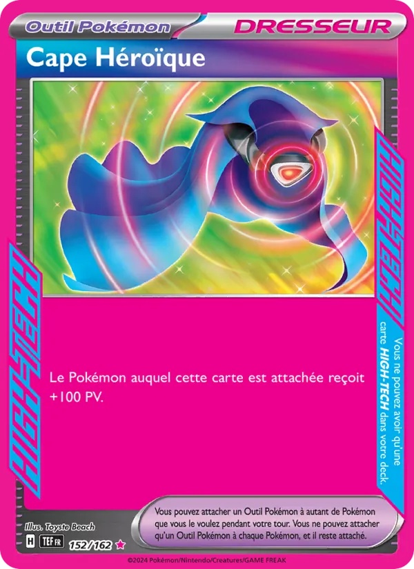 Cape Héroïque 152/162 - Forces Temporelles - Holo player-rewards-program - Pokémon JCC