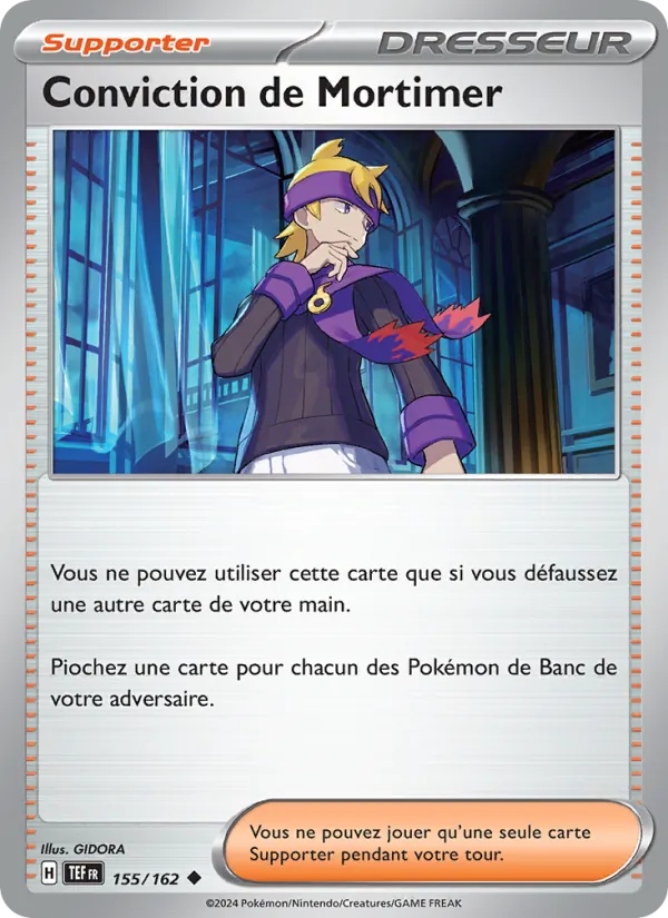 Conviction de Mortimer 155/162 - Forces Temporelles - player-rewards-program - Pokémon JCC