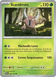 Scarabrute 003/167 - Mascarade Crépusculaire - Reverse - Pokémon JCC