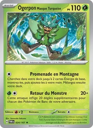 Ogerpon Masque Turquoise 024/167 - Mascarade Crépusculaire - Holo GameStop - Pokémon JCC