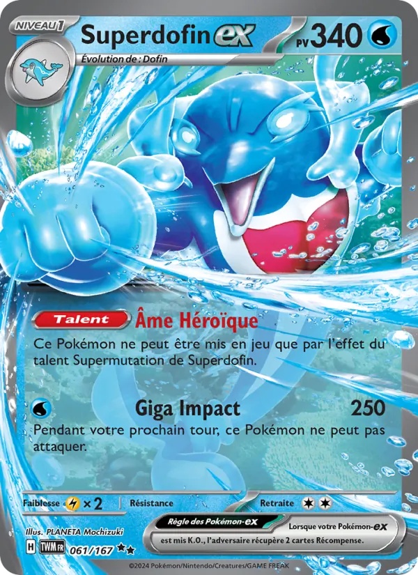 Superdofin-ex 061/167 - Mascarade Crépusculaire - Holo - Pokémon JCC
