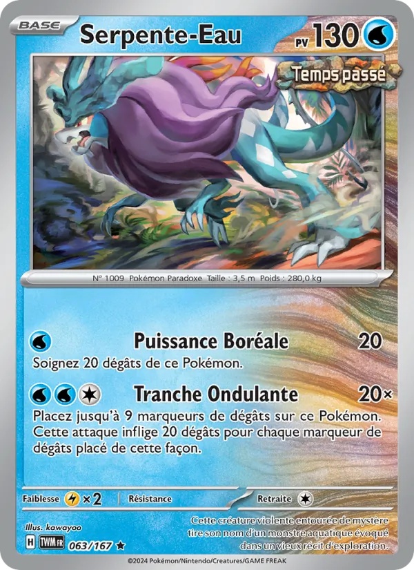 Serpente-Eau 063/167 - Mascarade Crépusculaire - Holo - Pokémon JCC