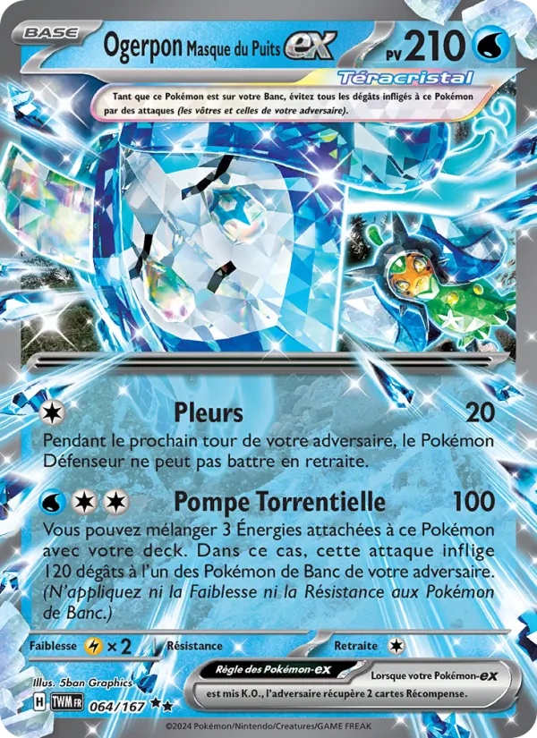Ogerpon Masque du Puits-ex 064/167 - Mascarade Crépusculaire - Holo - Pokémon JCC