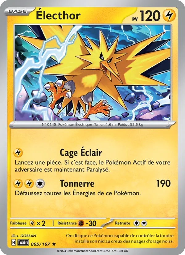 Électhor 065/167 - Mascarade Crépusculaire - Holo - Pokémon JCC