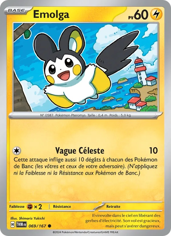 Emolga 069/167 - Mascarade Crépusculaire - Reverse - Pokémon JCC
