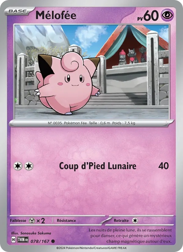Mélofée 078/167 - Mascarade Crépusculaire - Reverse - Pokémon JCC