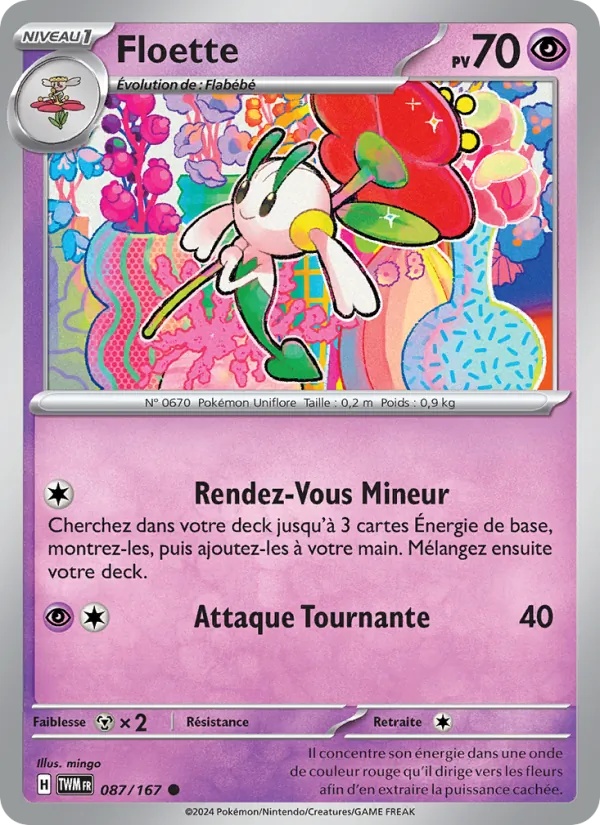 Floette 087/167 - Mascarade Crépusculaire - Reverse - Pokémon JCC