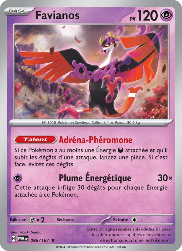 Favianos 096/167 - Mascarade Crépusculaire - Reverse - Pokémon JCC