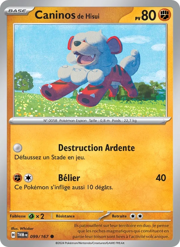 Caninos de Hisui 099/167 - Mascarade Crépusculaire - Reverse - Pokémon JCC