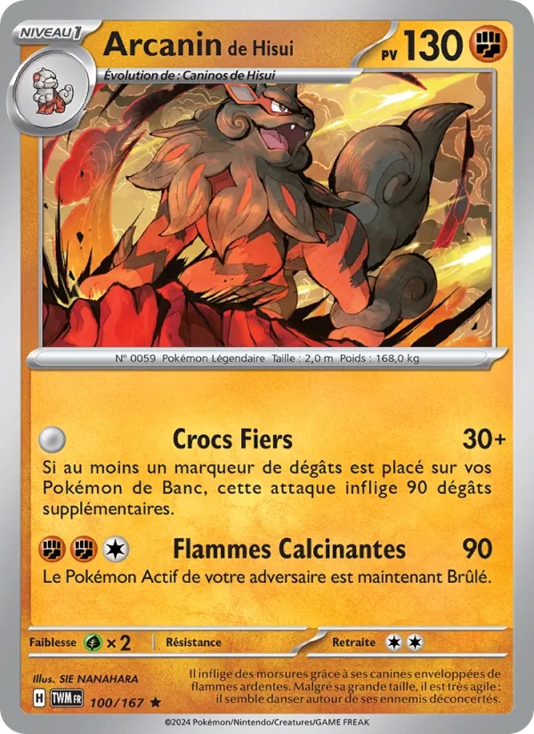 Arcanin de Hisui 100/167 - Mascarade Crépusculaire - Reverse - Pokémon JCC