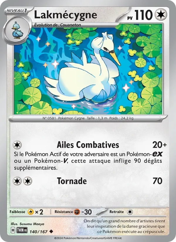 Lakmécygne 140/167 - Mascarade Crépusculaire - Reverse - Pokémon JCC