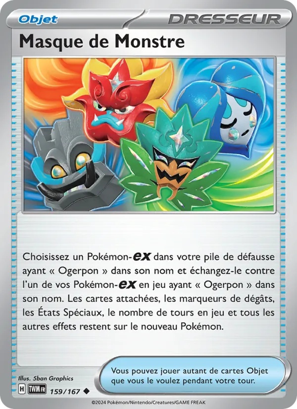 Masque de Monstre 159/167 - Mascarade Crépusculaire - Holo - Pokémon JCC