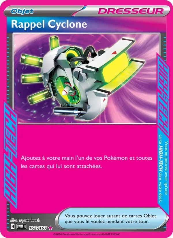 Rappel Cyclone 162/167 - Mascarade Crépusculaire - Holo - Pokémon JCC