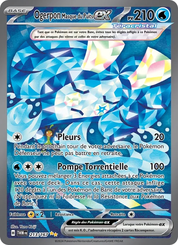 Ogerpon Masque du Puits-ex 213/167 - Mascarade Crépusculaire - Holo - Pokémon JCC