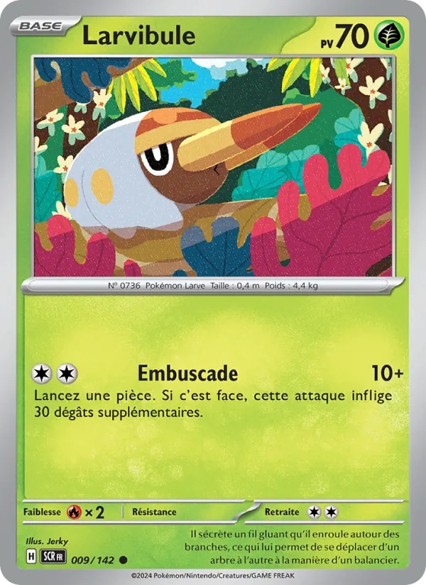 Larvibule 009/142 - Couronne Stellaire - Reverse - Pokémon JCC