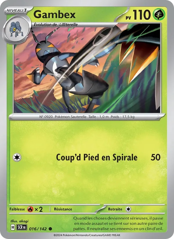 Gambex 016/142 - Couronne Stellaire - Reverse - Pokémon JCC