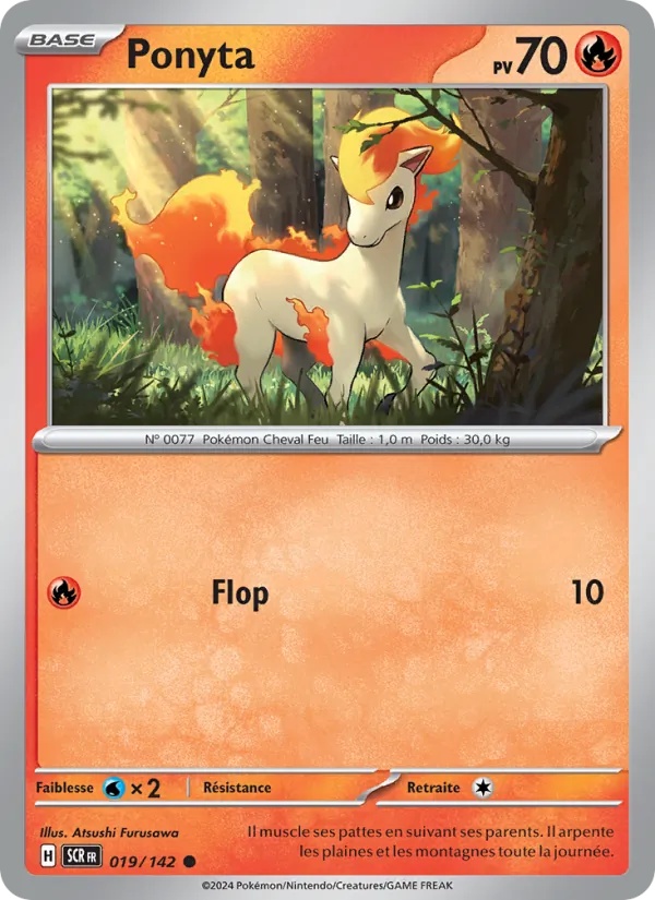 Ponyta 019/142 - Couronne Stellaire - Reverse - Pokémon JCC